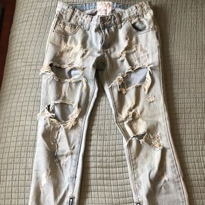 One Teaspoon Ripped Denim